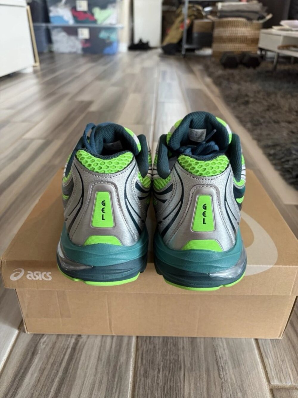Men's ASICS GEL-SEKIRAN Sneaker - Green Gecko Pure Silver 1203A954-300 - Limited - Picture 6 of 13